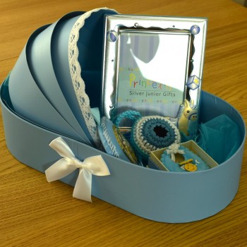Baby box για αγοράκι με παραμάνα, ματάκι, εικόνα και κορνίζα