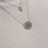 Λευκόχρυσο κολιέ Κ14 με σταυρό
