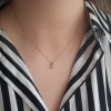 Ροζ χρυσό mini set κοσμημάτων Κ14 με χαλαζία
