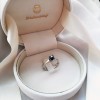 Λευκόχρυσο δαχτυλίδι μονόπετρο Κ18 με black diamond