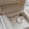 Λευκόχρυσο δαχτυλίδι μονόπετρο Κ18 με black diamond