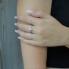 Λευκόχρυσο δαχτυλίδι μονόπετρο Κ18 με διαμάντια
