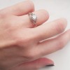 Ροζ χρυσό μονόπετρο δαχτυλίδι Κ14 με ζιργκόν