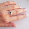 Λευκόχρυσο σετ κοσμημάτων Κ18 με London Blue Topaz και διαμάντια