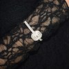 Ασημένιο βραχιόλι χειροπέδα 925 με ζιργκόν