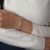 Ασημένιο νυφικό βραχιόλι σταγόνες 925 με ζιργκόν