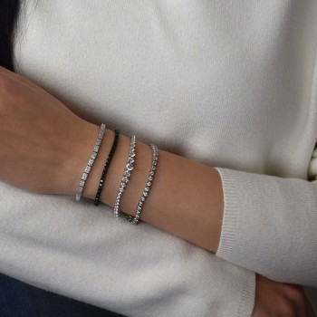Ασημένιο βραχιόλι ριβιέρα 925 με ζιργκόν