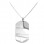 Λευκόχρυσο παιδικό μενταγιόν ταυτότητα Κ9 με αλυσίδα