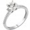 Λευκόχρυσο μονόπετρο δαχτυλίδι Κ9 με ζιργκόν