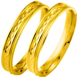 Σετ βέρες από κίτρινο χρυσό 14 καρατίων