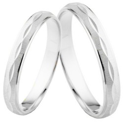 Σετ βέρες από λευκό χρυσό 14 καρατίων