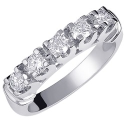 Λευκόχρυσο δαχτυλίδι σειρέ Κ18 με brilliant Λευκόχρυσο δαχτυλίδι σειρέ Κ18 με brilliant