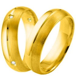 Σετ βέρες από κίτρινο χρυσό 14 καρατίων