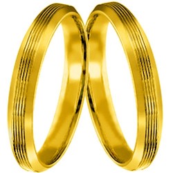 Σετ βέρες από κίτρινο χρυσό 14 καρατίων