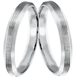 Σετ βέρες από λευκό χρυσό 14 καρατίων