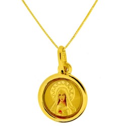 Χρυσό φυλαχτό με αλυσίδα Κ14