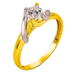 Χρυσό δαχτυλίδι μονόπετρο Κ9