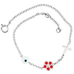 Παιδικό λευκόχρυσο  βραχιόλι Κ9