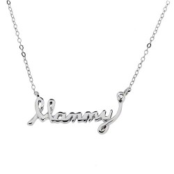 Λευκόχρυσο κολιέ mommy Κ14