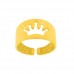Χρυσό δαχτυλίδι Σεβαλιέ κορώνα Κ14