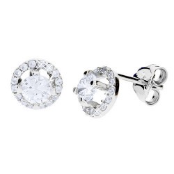 Λευκόχρυσα σκουλαρίκια Κ14