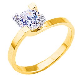 Χρυσό μονόπετρο Κ14