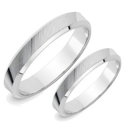 Σετ λευκόχρυσες βέρες Κ14