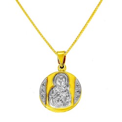 Χρυσό φυλαχτό Κ9 με αλυσίδα