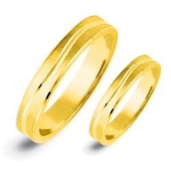 Σετ βέρες από κίτρινο χρυσό Κ14