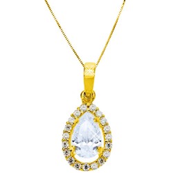 Χρυσό μενταγιόν Κ14 με αλυσίδα