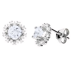 Λευκόχρυσα σκουλαρίκια Κ14