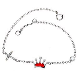 Λευκόχρυσο παιδικό βραχιόλι Κ9