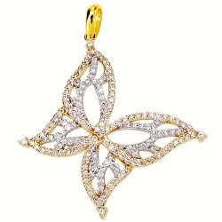 Χρυσό μενταγιόν πεταλούδα Κ14