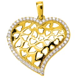 Χρυσό μενταγιόν Κ14 με ζιργκόν