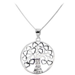 Λευκόχρυσο μενταγιόν Κ14 με αλυσίδα