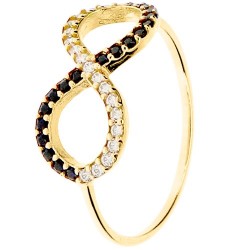 Χρυσό δαχτυλίδι άπειρο Κ14