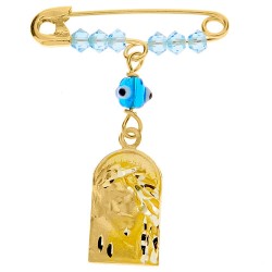 Παιδική χρυσή παραμάνα με φυλαχτό Κ9