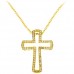 Χρυσός  σταυρός Κ14 με αλυσίδα