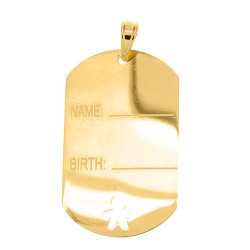 Χρυσό παιδικό μενταγιόν ταυτότητα Κ9