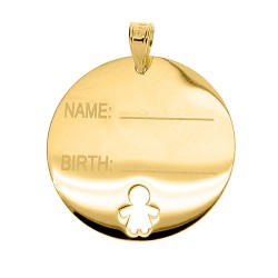 Χρυσό παιδικό μενταγιόν ταυτότητα Κ9