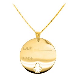 Χρυσό μενταγιόν ταυτότητα Κ9 με αλυσίδα