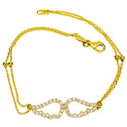 Χρυσό βραχιόλι Κ14 με ζιργκόν