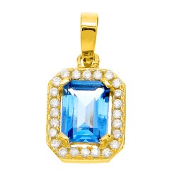 Χρυσό μενταγιόν Κ14 με ζιργκόν