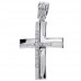Λευκόχρυσος  βαπτιστικός σταυρός Κ14 με ζιργκόν
