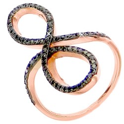 Ασημένιο δαχτυλίδι 925 σε ροζ χρώμα με ζιργκόν