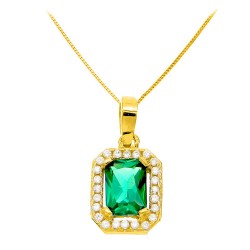 Χρυσό μενταγιόν Κ14 με αλυσίδα