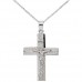 Λευκόχρυσος  βαπτιστικός σταυρός με τον Εσταυρωμένο Κ14 με αλυσίδα
