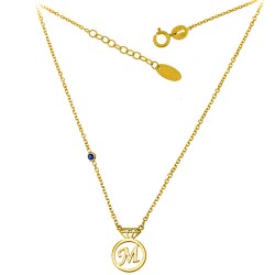 Χρυσό κολιέ μονόγραμμα Κ9