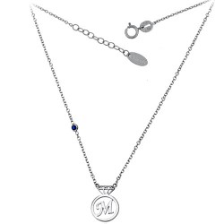 Λευκόχρυσο κολιέ μονόγραμμα Κ9