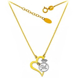 Χρυσό κολιέ μονόγραμμα Κ9